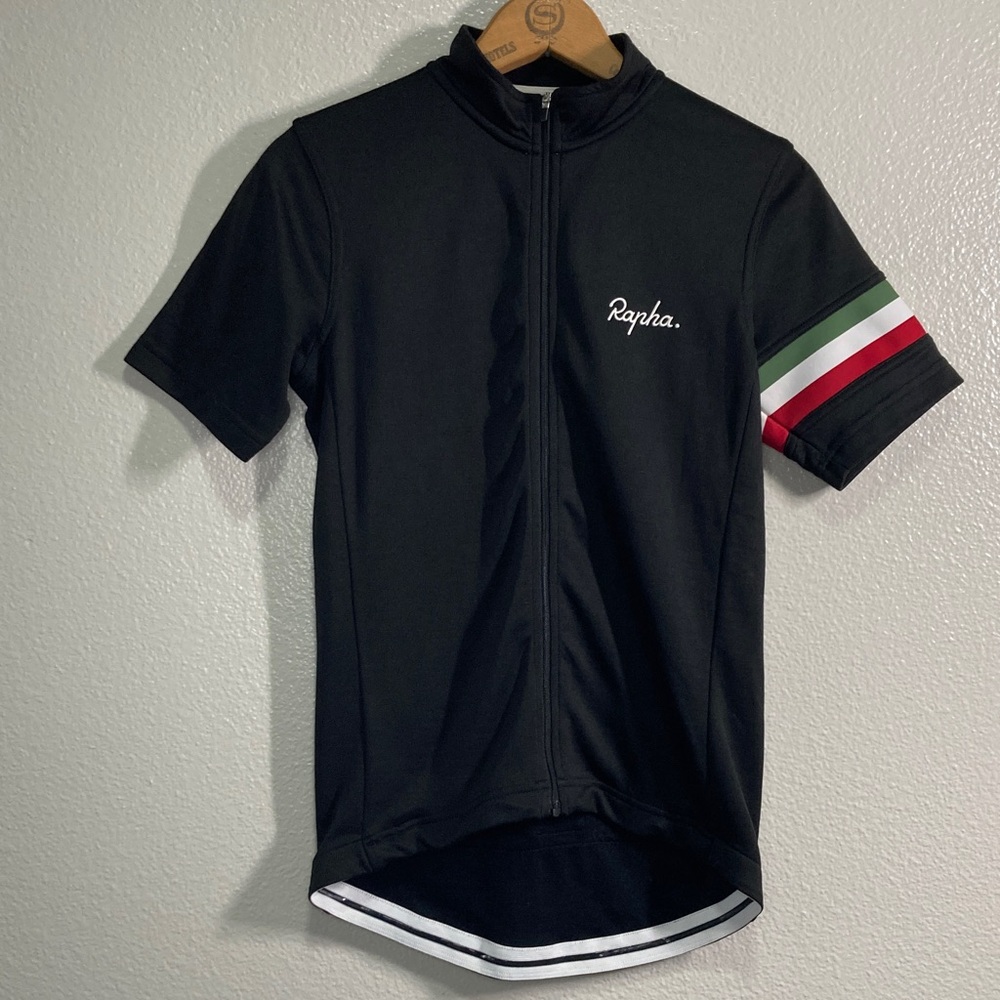Rapha Classic country Jersey Full Zip Short sleeve Stripe Merino Wool Blend sz S